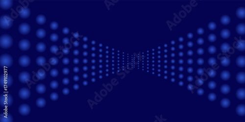 Gradient mesh dot field in green vortex motion