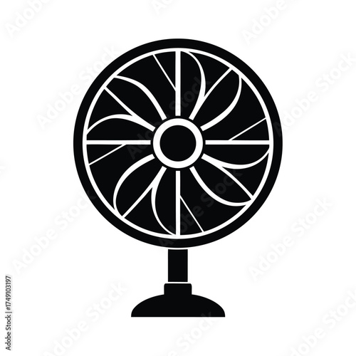 Energy Saving Fan Icon Eco Cooling Device