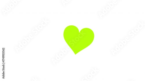 Bright green heart gently swaying loading animation. Cute love. Loving movement. Romantic smooth motion. Animated throbber on transparent. UI design element 4K video for download, upload, waiting