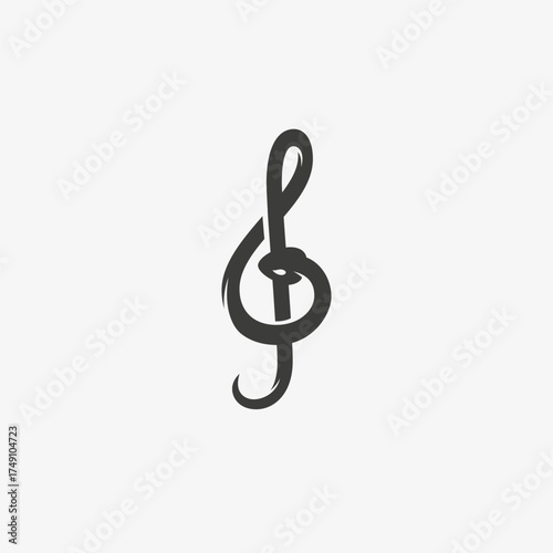 Snake musical clef logo
