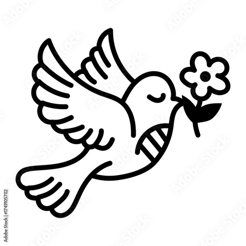 A doodle style icon showing an owl