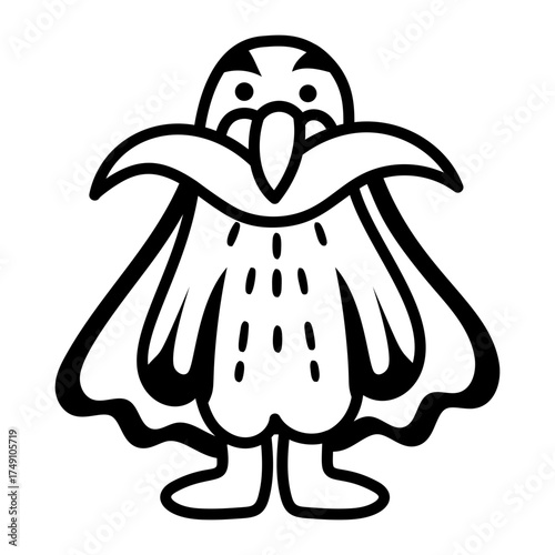 A doodle style icon showing an owl