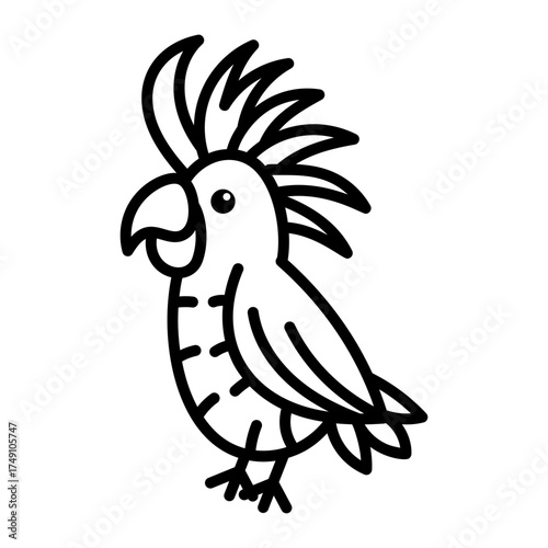 Hand drawn style icon depicting cock
