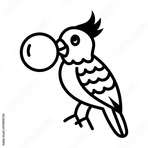 A doodle style icon showing an owl