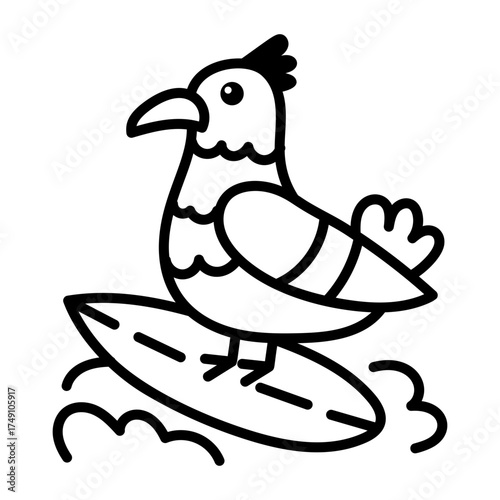 Hand drawn style icon depicting cock
