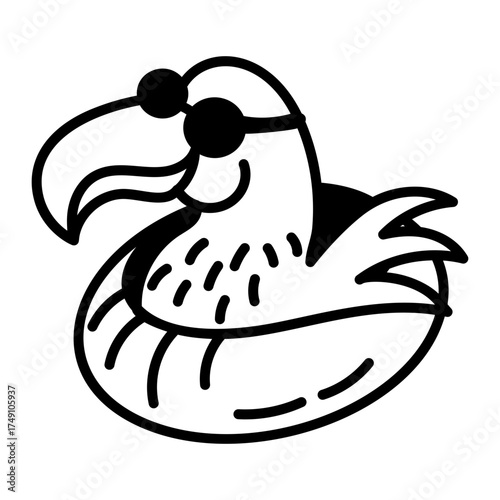 Hand drawn style icon depicting cock
