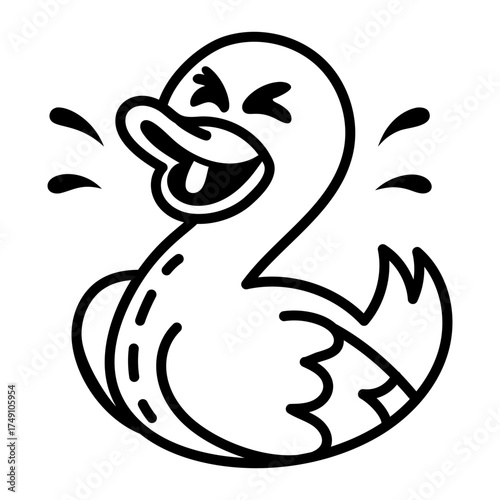 Hand drawn style icon depicting cock
