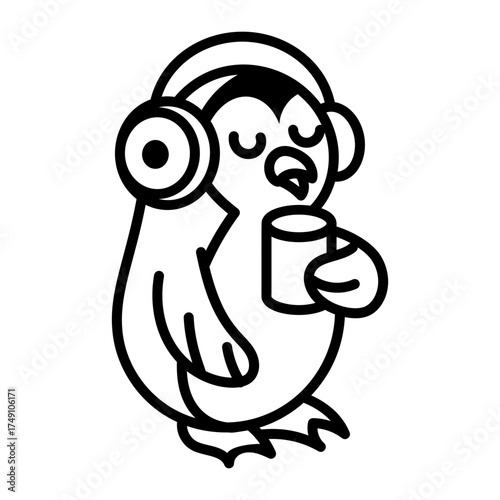 A doodle style icon showing relaxing