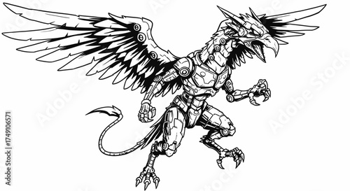 Cyborg Griffin vector