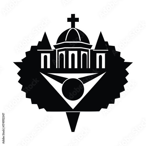 Afro Brazilian Temple Symbol Illustration