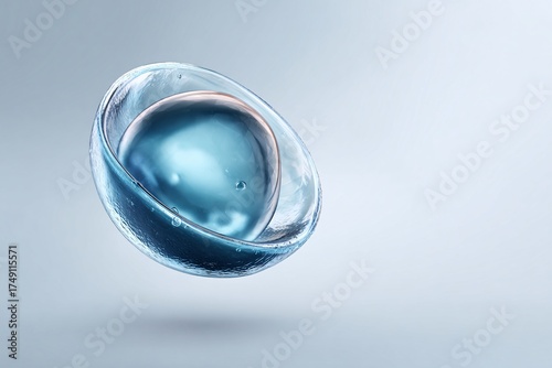 Wallpaper Mural transparent fluid blob overlay on neutral background, subtle movement, copyspace Torontodigital.ca