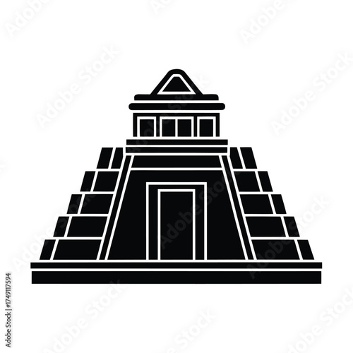 Ancient Civilization Temple Outline Design