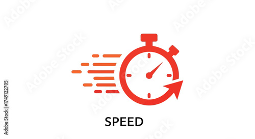 Stopwatch icons depicting speed, time, and urgency in a flat vector style, white background