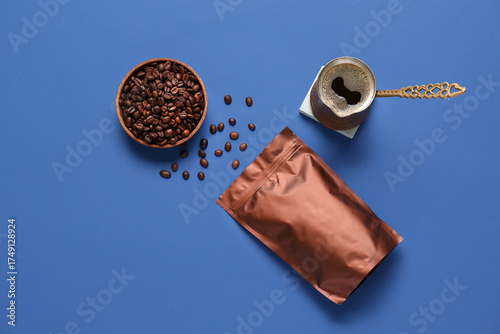 Brown bag with beans and ce...