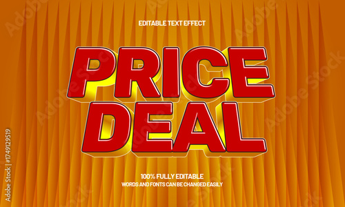 price deal editable text effect