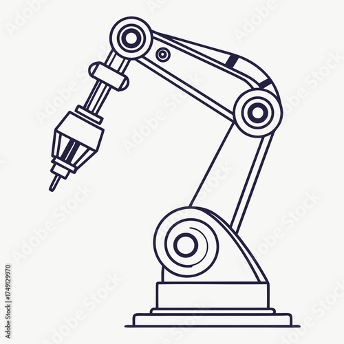 Illustration of an industrial robotic arm