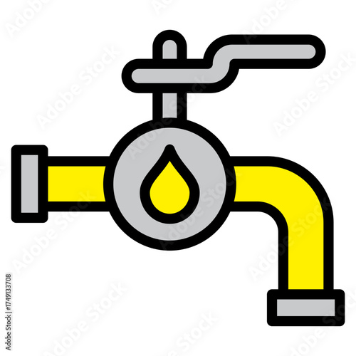 Valve Control  Icon Element For Design