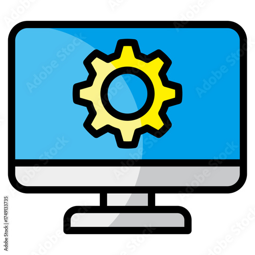 Monitoring Screen  Icon Element For Design