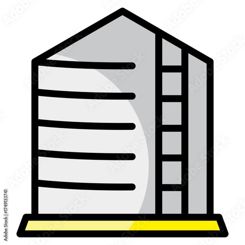 Storage Silo  Icon Element For Design