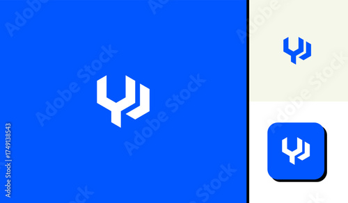 Y letter logo icon design simple