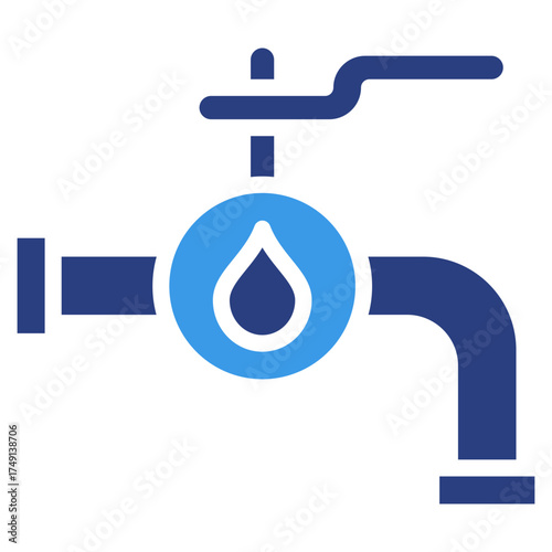 Valve Control  Icon Element For Design
