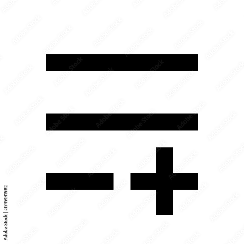 Fototapeta premium Add to Playlist / Menu Icon