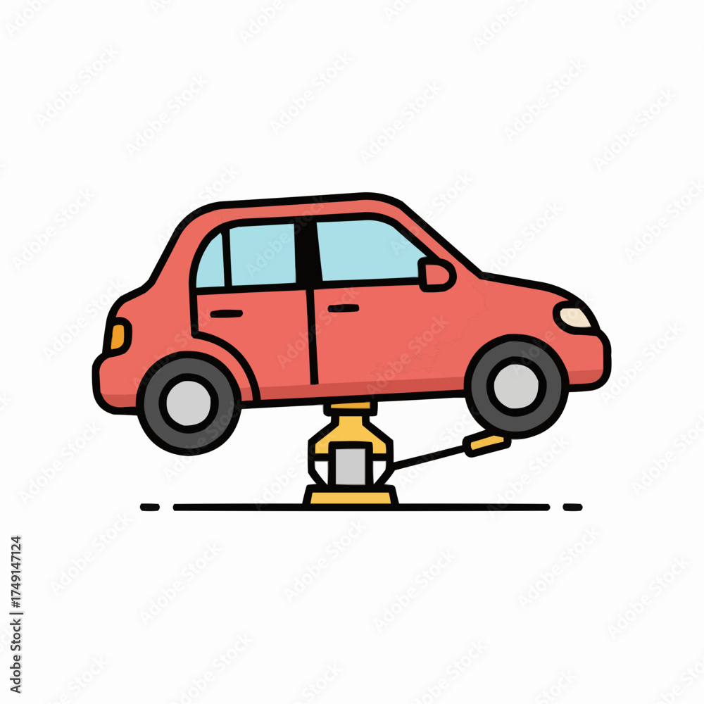 Fototapeta premium Hydraulic Jack Icon