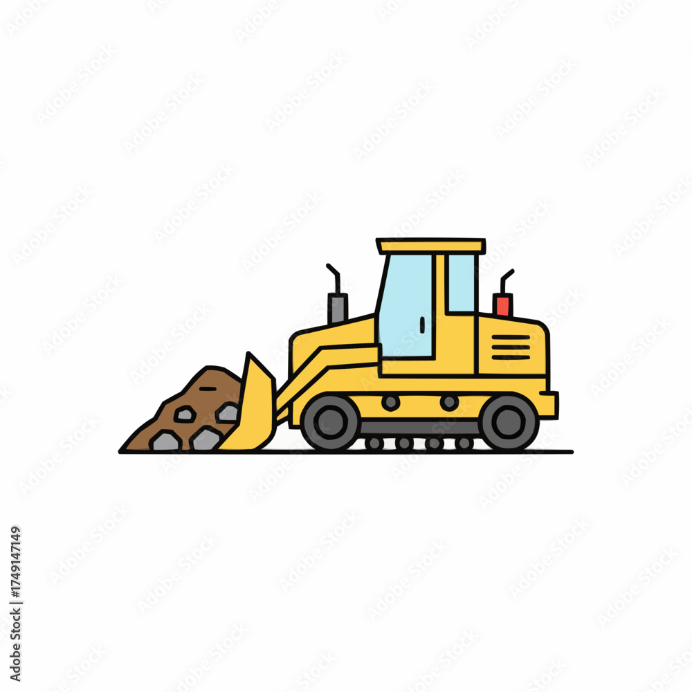Fototapeta premium Bulldozer Icon