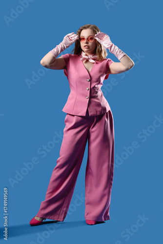 Fashionable young woman in ...