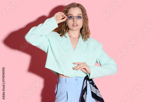 Fashionable young woman in ...