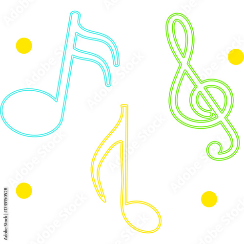 Neon Music Note