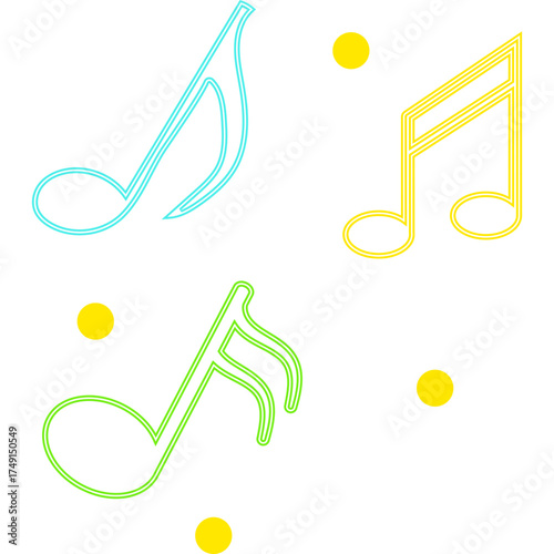 Neon Music Note