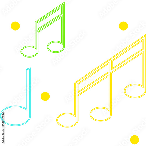 Neon Music Note