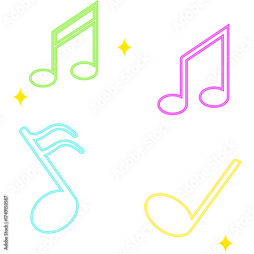 Neon Music Note