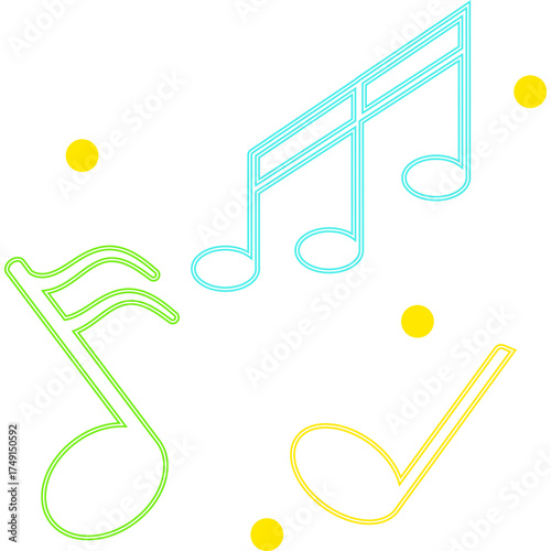 Neon Music Note
