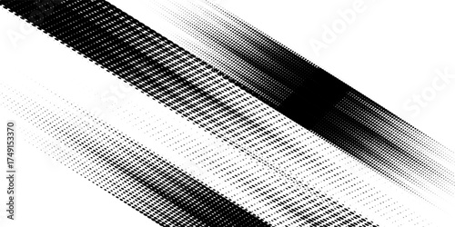 Glitch distorted grunge layer . Noise destroyed texture . Trendy defect error shapes . Overlay grunge texture . Distressed effect .Vector shapes with a halftone dots screen print texture
