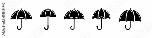 Umbrella vector collection. Umbrella vector stock icon collection. Umbrella