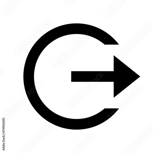 Free Download Login / Next Icon (Line, Circle) - GFXLoad