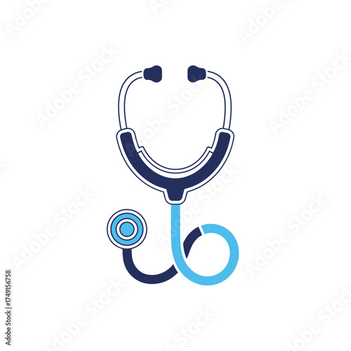 Stethoscope icon representing medical care, healthcare services, and health checkups for diagnosis