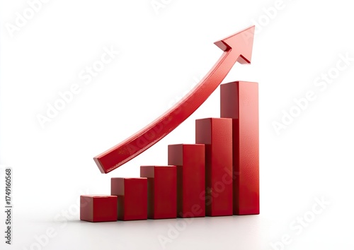 Red bar graph with upward trend (3) Free Download Red bar graph with upward trend (3) - GFXLoad