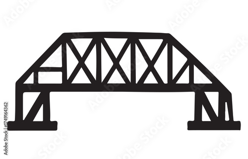 Bridge Silhouette Vector Illustration