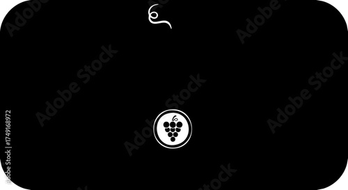 Elegant grape cluster emblem signifies premium quality and artisanal craftsmanship for wine and vineyard branding and promotions