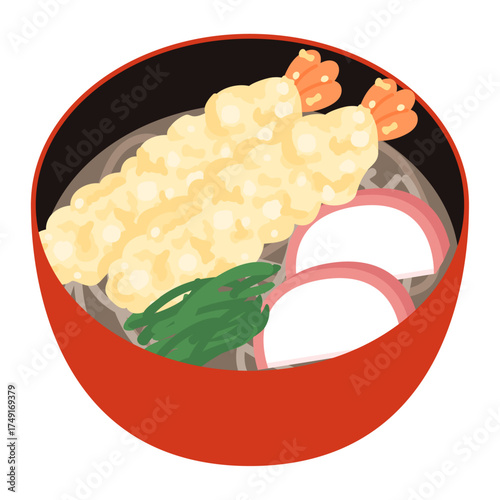 天ぷら蕎麦のイラスト
