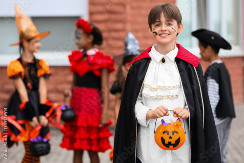 Cute boy dressed for Hallow...