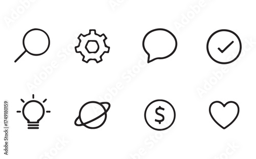 Modern Black Friday Icon Pack – Vector Icons for Shopping, Deals & Discounts, Generative Ai