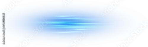 Panel kuchenny z motywem Abstract motion light with dynamic blue neon lines and speed wave trail. Transparent PNG glow background for technology, innovation, or futuristic energy design.