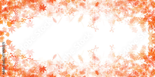 Autumn Leaves Frame Background