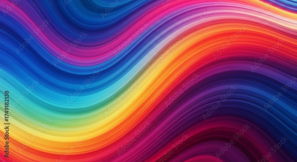 Obraz premium Colorful Abstract Waves A Dynamic Spectrum of Light and Motion