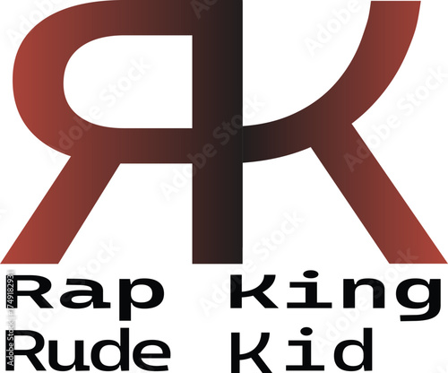 Rap King ,Rude Kid Vector Typography Design for Illustrator Street & Hip Hop Style, Rude Kid Rap King Text Logo Vector – Urban Fashion & Music Design, Rap King and Rude Kid Illustrator 
