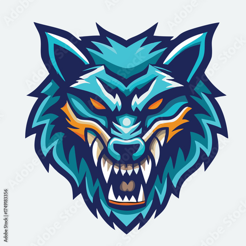 design logo icon mascot illustration character  wolf